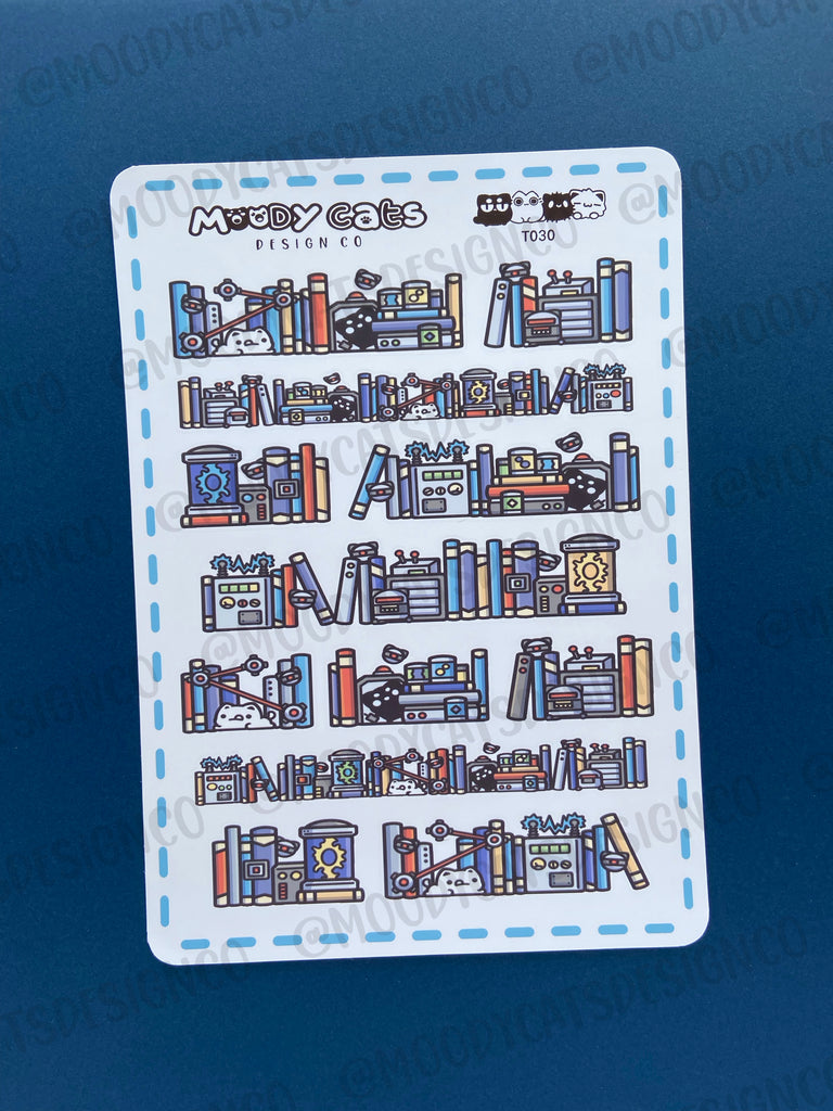 T030Sci-fiBooksDecoStickers